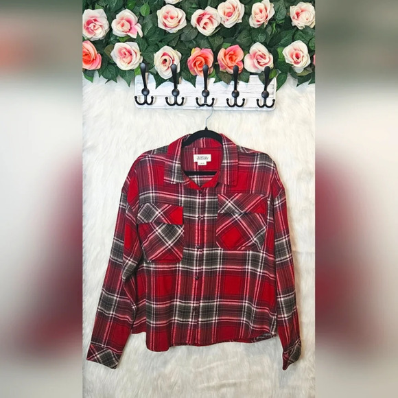 Boston Traders Oversized Plaid Flannel Shacket - Picture 1 of 4